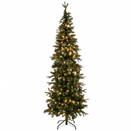 Χριστουγεννιάτικο Δέντρο Slim 150εκ.-431 Tips Με 150 Led Θερμό Λευκό Φως Pre-Lit Slim Alpine iliadis 90538