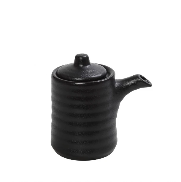 Σαλτσιέρα-Δοχείο Σερβιρίσματος Σως Stoneware Μαύρο Mianmar ESPIEL 6,1x6,4εκ. GMT207K4