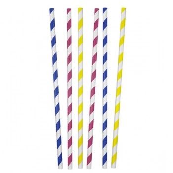 Σετ 10τμχ Καλαμάκια Χάρτινα 20εκ. Homie