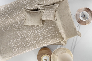 Ριχτάρι Τριθέσιος 180x300εκ. Polycotton-Acrylic Stamp Taupe Guy Laroche