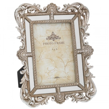 Κορνίζα Polyresin Σκαλιστή Ασημί 18x2x23εκ. iliadis 89729