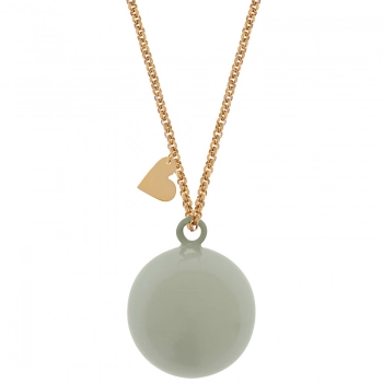 Κολιέ Εγκυμοσύνης Ανοξείδωτο Ατσάλι 110εκ. Bola Grey-Mint Proud Mama PM-595