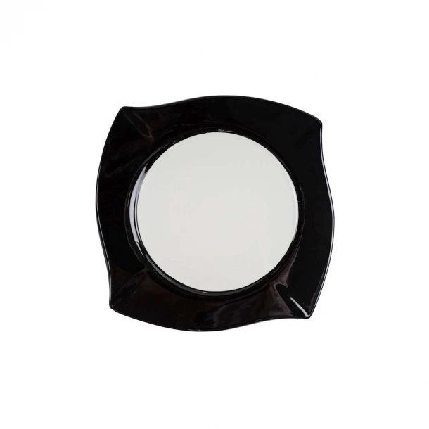 Πιατέλα Σερβιρίσματος Πορσελάνης Λευκό-Μαύρο Roma Art Et Lumiere 35,5εκ. 07287