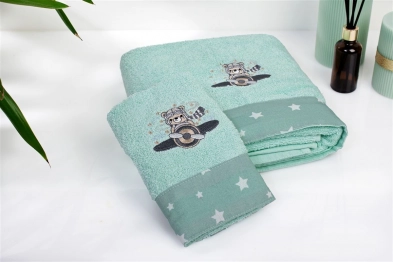 Σετ Πετσέτες 2τμχ Βαμβακερές Aviator 186 Mint DimCol