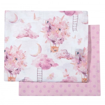 Σετ Σεντόνια Βαμβακερά Λίκνου 70x120εκ. Essential 8864 Pink Greenwich Polo Club