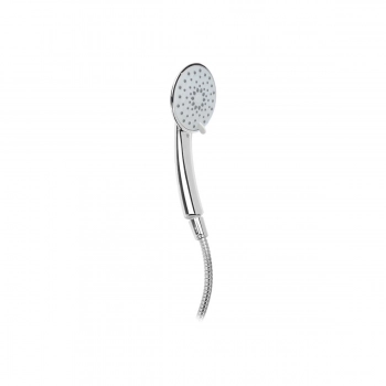 Σετ Κεφαλή Ντους Χρωμίου Με Σπιράλ Ανοξείδωτο Ασημί 16x8x30εκ.-1,5μ. Estia 02-23843