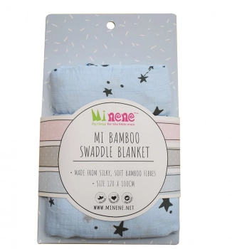 Μουσελίνα Bamboo 120x100εκ. Πολλαπλών Χρήσεων Σιέλ Minene MN23122