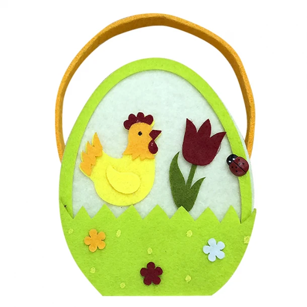 Καλάθι Κότα-Λουλούδι Τσόχινο 11x7x18εκ. Bunny's 73-1473