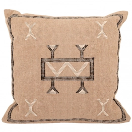 Διακοσμητικό Μαξιλάρι Υφασμάτινο Καφέ Με Σχέδια 45x45εκ. iliadis 88890
