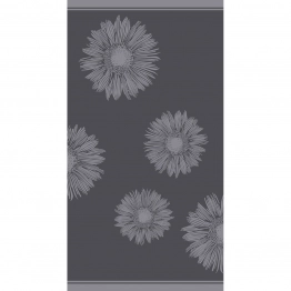 Πετσέτα Θαλάσσης Βαμβακερή Velour Dark Grey 86x160εκ. Flower Melinen 20004874