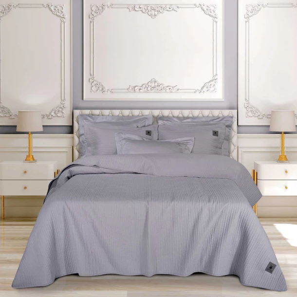 Κουβερλί Με Κέντημα Microfiber King 240x250εκ. Essential 4454 Lilac Greenwich Polo Club