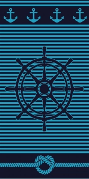 Πετσέτα Θαλάσσης 2 Όψεων Βαμβακερή Βελουτέ 87x165εκ. Ζακάρ 228 Dimcol