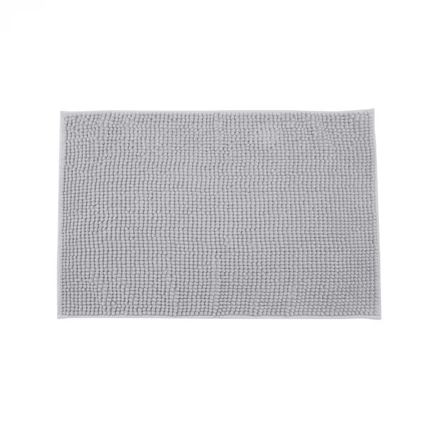 Ταπέτο Μπάνιου Polyester Beads Γκρι Ανοιχτό Estia 80x50x1εκ. 02-20705