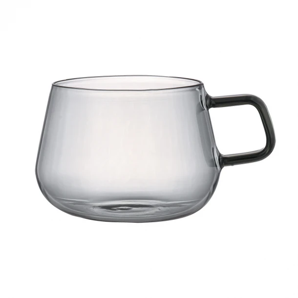 Κούπα Γυάλινη 400ml-10x7,4x13εκ. Yalo Γκρι Estia 07-54977