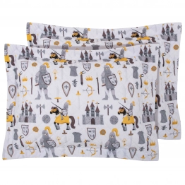 Ζεύγος Διακοσμητικές Μαξιλαροθήκες Microfiber 50x70+5εκ. Essential 8861 Cream-Grey Greenwich Polo Club Junior