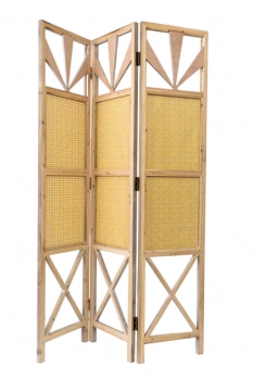 Παραβάν Ξύλινο-Ψάθινο Natural 120,5x3x180εκ. Zen Collection 24.27.49946