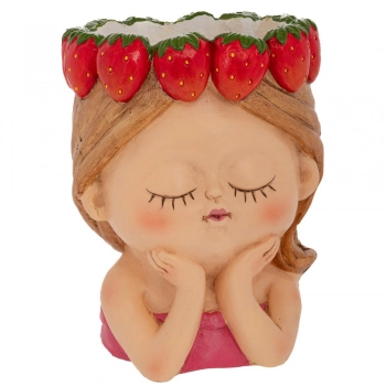 Κασπώ Polyresin Κορίτσι Με Φράουλες 20,5x20,5x26,5εκ. iliadis 92984