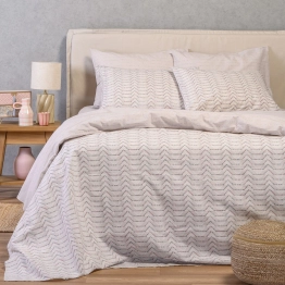 Σετ Σεντόνια Βαμβακερά King 260x270εκ. Paris Grey Ultra Line Melinen 20005830