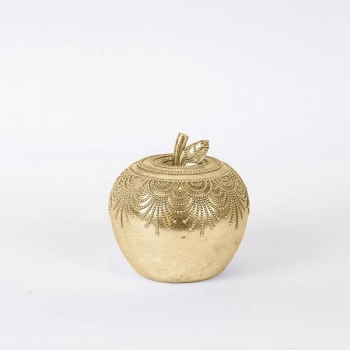 Διακοσμητικό Μήλο Polyresin Χρυσό 11,5x11,5x11,5εκ. ESTHETI 752-28592