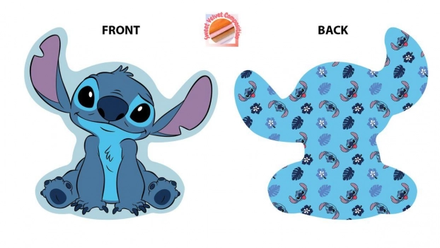 Διακοσμητικό Μαξιλάρι Velboa 20εκ. Stitch 684 Sky Blue Disney Home