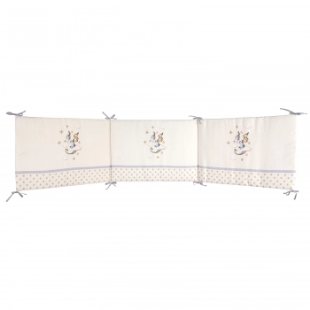 Πάντα Κούνιας Microfiber 45x195εκ. Essential Baby 8840 Λευκή-Μέντα-Μπεζ Greenwich Polo Club