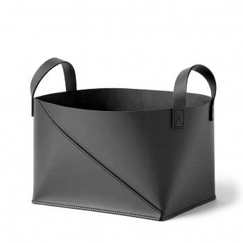 Καλάθι-Τσάντα Οργάνωσης Δερματίνη Γκρι 32x22x24εκ. ESPIEL RAG307