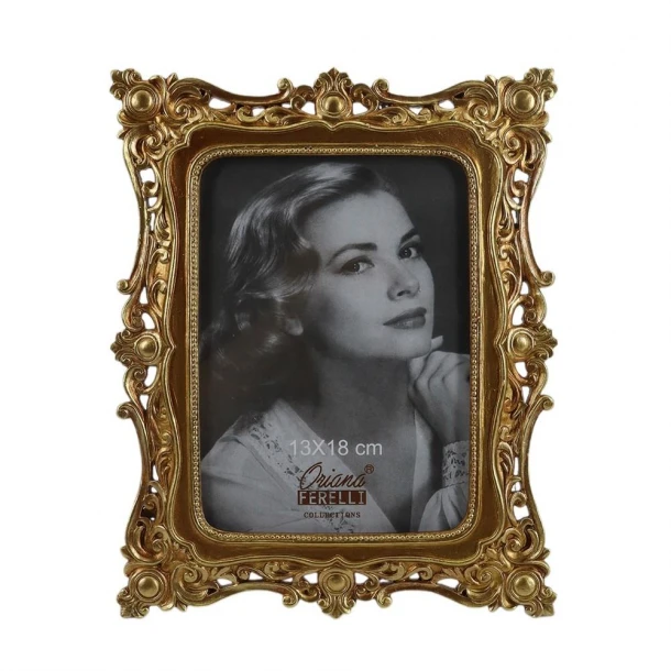 Κορνίζα Polyresin Χρυσή 13x18εκ. Oriana Ferelli® XL24065157