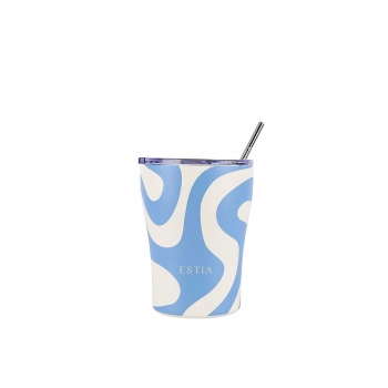 Θερμός-Ποτήρι Ανοξείδωτο Coffee Mug Ocean Waves Save The Aegean Estia 350ml-8,7x12,5εκ. 01-48990