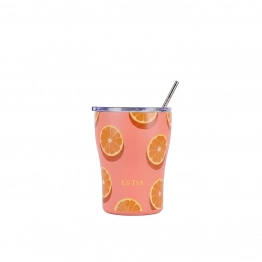Θερμός-Ποτήρι Ανοξείδωτο Coffee Mug Orange Pop Save The Aegean Estia 350ml-8,7x12,5εκ. 01-49010