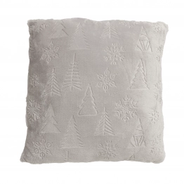 Χριστουγεννιάτικο Διακοσμητικό Μαξιλάρι Fleece 40x40εκ. Throws 1373 Grey Das Home