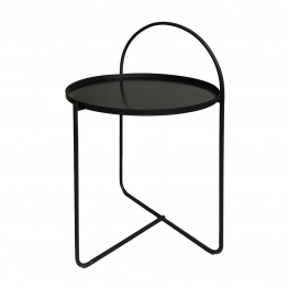 Τραπεζάκι Side Μεταλλικό Φ40x65εκ. Black MRShome 0034000