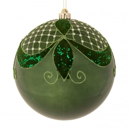 Χριστουγεννιάτικη Μπάλα Πλαστική Περλέ Κυπαρισσί 20εκ. iliadis 90960