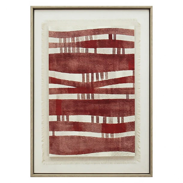 Πίνακας Σε 3D Καμβά Mdf-Ps Plastic Μπεζ-Κόκκινο ESPIEL 50x2,9x70εκ. FAL402