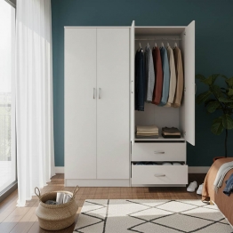 Ντουλάπα τετράφυλλη Lego pakoworld λευκή 160x42x180εκ