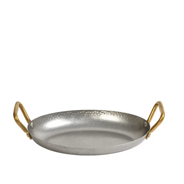 Σκεύος Σερβιρίσματος-Σαγανάκι Ανοξείδωτο 18/10 Με Λαβές Snow Grey ESPIEL 32,5x18x4εκ. FEV145