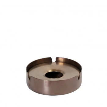 Σταχτοδοχείο Αντιανεμικό Ανοξείδωτο Μπρονζέ ESPIEL 10x10x3εκ. SUT107