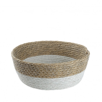 Καλάθι Σερβιρίσματος Rattan Natural-Λευκό 28x6εκ. ESPIEL FEX109