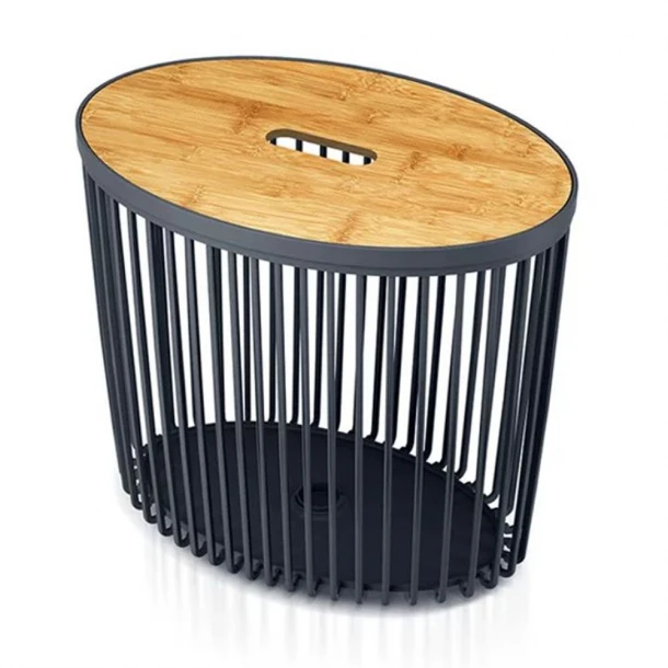 Καλάθι Γενικής Χρήσης 30lt Με Καπάκι Ανθρακί Clubo iliadis 378473