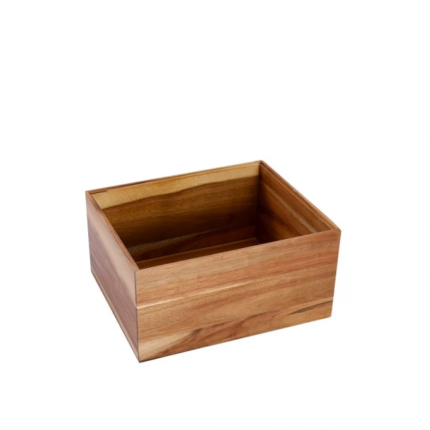 Κουτί Ξύλινο Ακακίας Στοιβαζόμενο ESPIEL 32,5x26,5x16,5εκ. BUK106