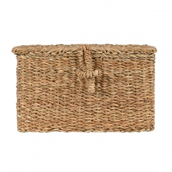 Καλάθι Οργάνωσης Με Καπάκι Ψάθινο Nerina Natural Estia 30x20x15εκ. 02-41687