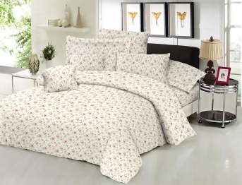 Σετ Σεντόνια Polycotton Υπέρδιπλα Με Λάστιχο 170x200+22εκ. Εμπριμέ Spring Cream Komvos Home 7045413-81F