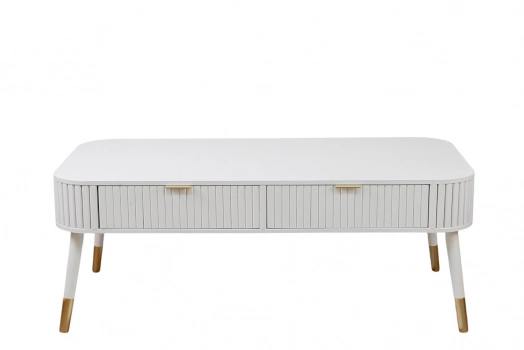 Τραπεζάκι Σαλονιού Ξύλινο-Μεταλλικό Λευκό 120x60x45εκ. Zen Collection 24.13.50170