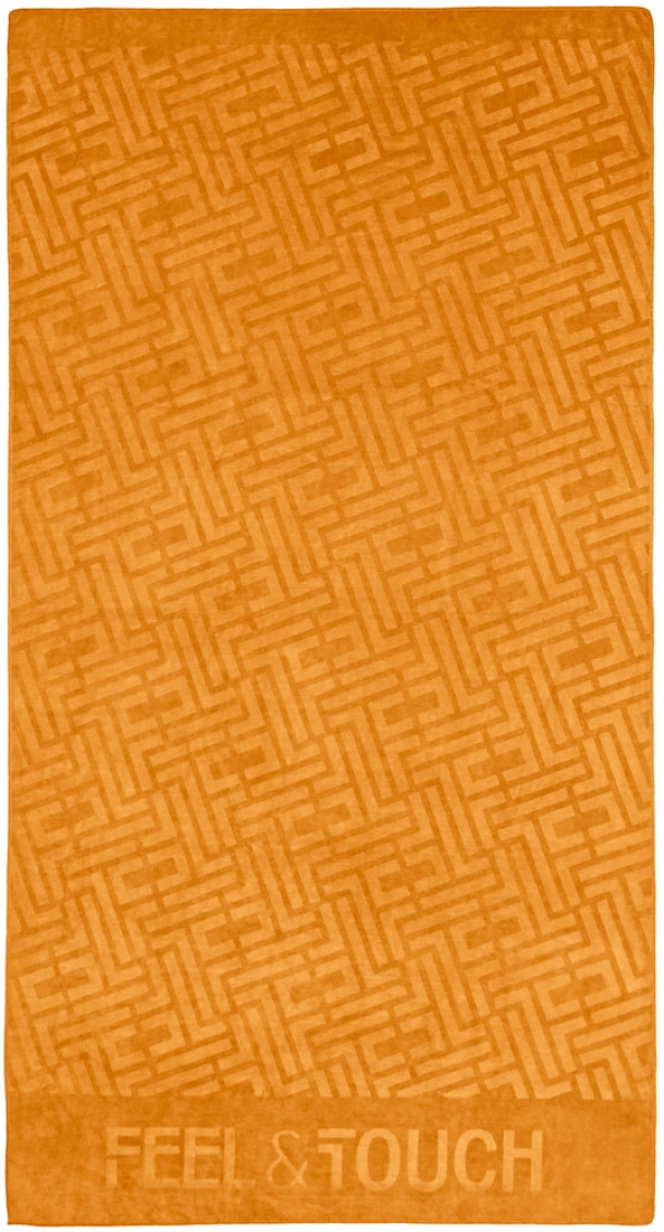 Πετσέτα Θαλάσσης Polyester-Poliammide 90x170εκ. Feel & Touch Icon Curry
