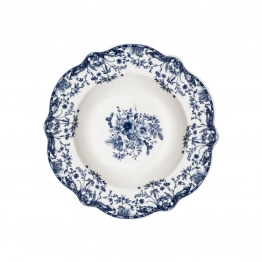 Πιάτο Βαθύ Φαγητού Πορσελάνης 22x3,8εκ. Reverie Blue Estia 07-38809