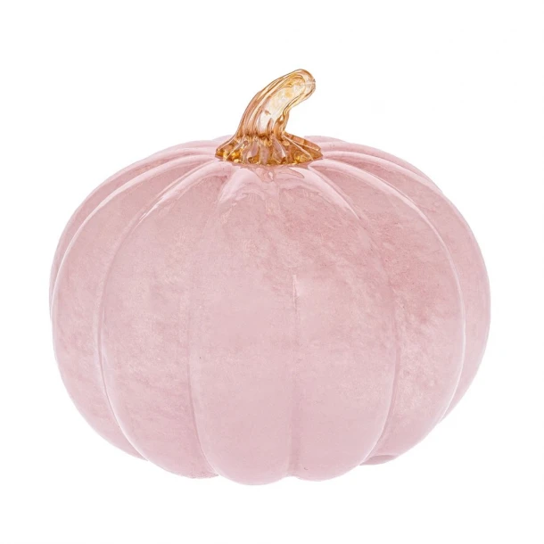 Διακοσμητική Κολοκύθα Γυάλινη Ροζ Φ17x14εκ. iliadis 91954