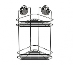 Εταζέρα 2 Όροφη Γωνιακή Με Βεντούζες 21x39εκ. Chrome Elementals Sealskin 66362364818