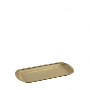 Πιάτο Ανοξείδωτο 18/10 Χρυσό Snow ESPIEL 27x15x1,5εκ. FEV207