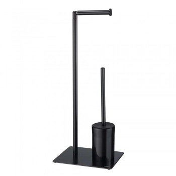 Πιγκάλ Με Χαρτοθήκη Μεταλλικό 25x20x61εκ. Tube 3nd Version Black Sealskin 800203