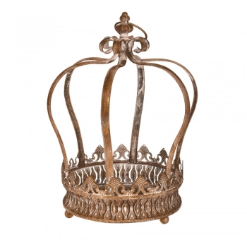 Διακοσμητική Κορώνα Μεταλλική Χρυσή Φ26x33εκ. iliadis 86743