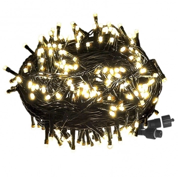 Λαμπάκια 100Led-5μ. Θερμό Λευκό Φως Επεκτεινόμενα Με Πρόγραμμα Xmas fest 93-3478